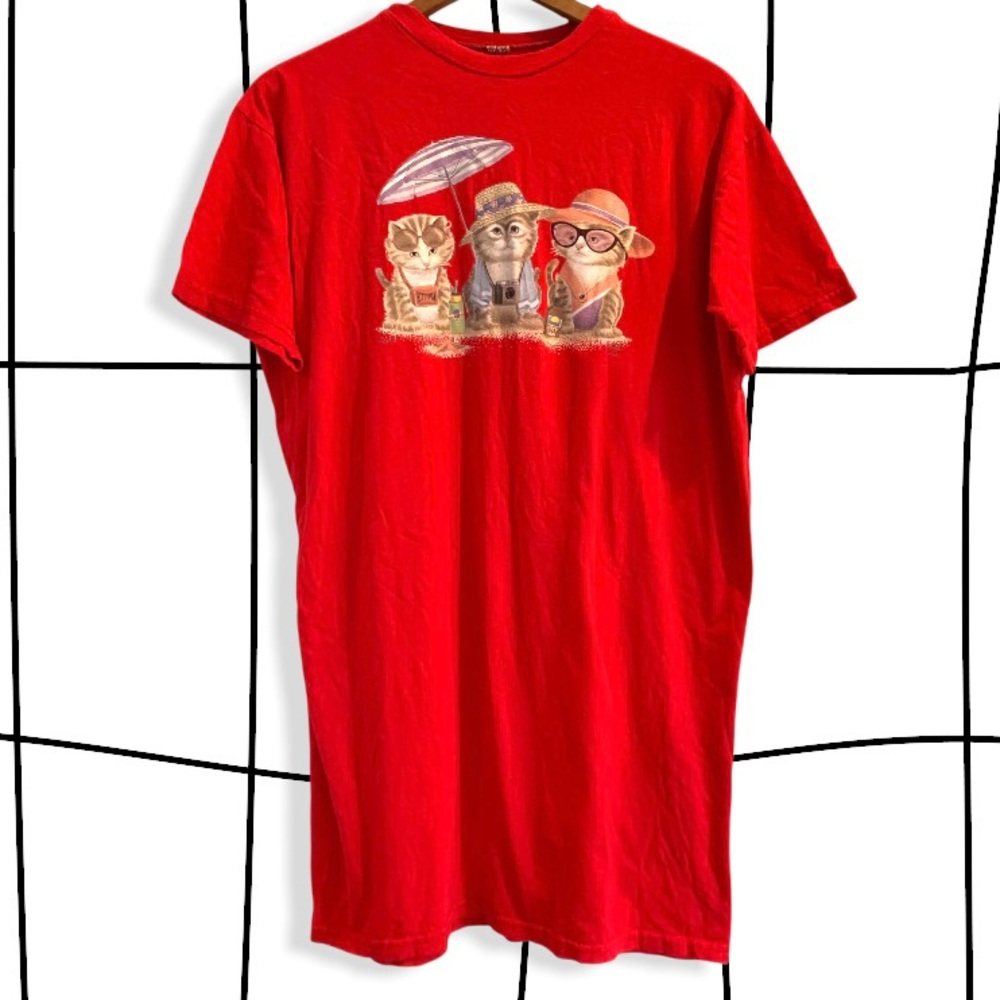 Vacation cats tee dress